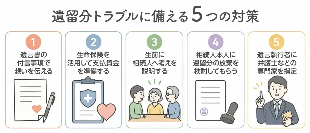 遺留分トラブルに備える5つの対策