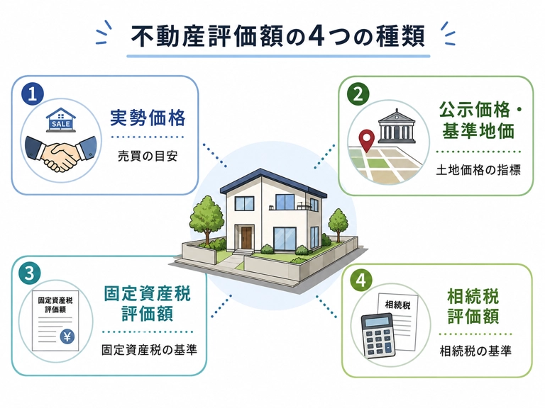 不動産評価額の4つの種類
